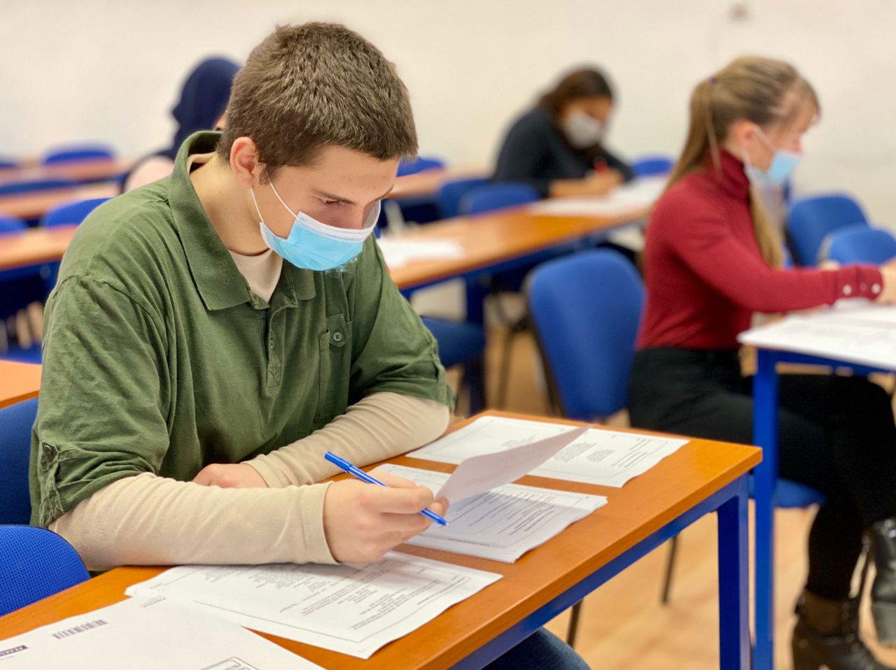 EDEXCEL A-Level Students of AIC take A-Level mock exam in "English Language and Literature". This exam was on "Exploring Voices in Speech and Writing".